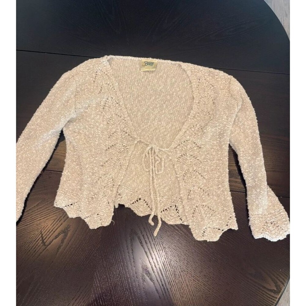Vintage Carraig Donn Open-front Cable Knit Cardigan Sz L